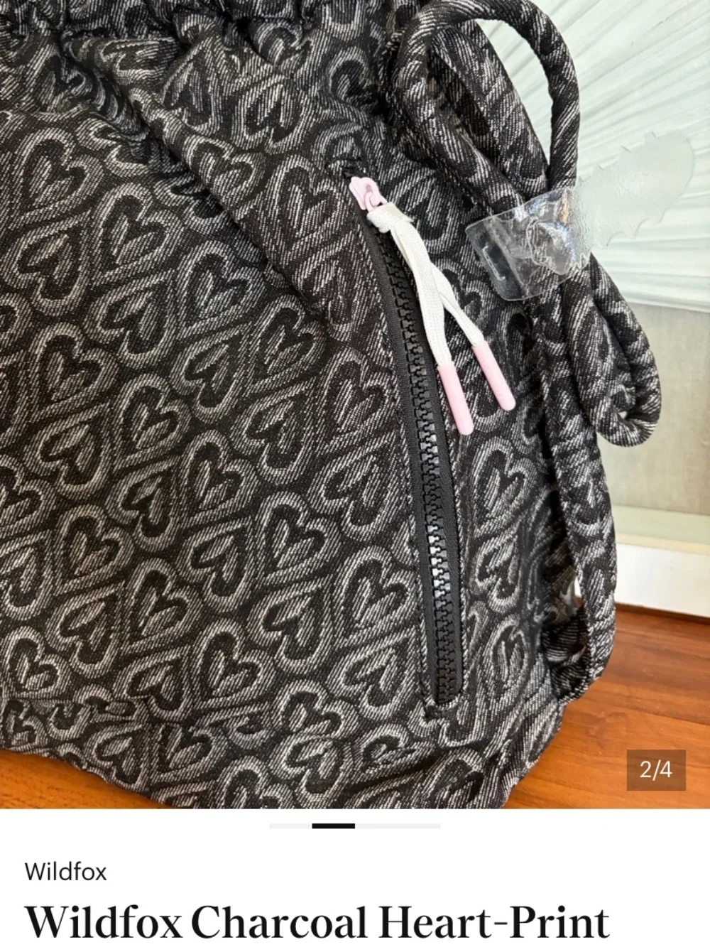 Wildfox drawstring backpack